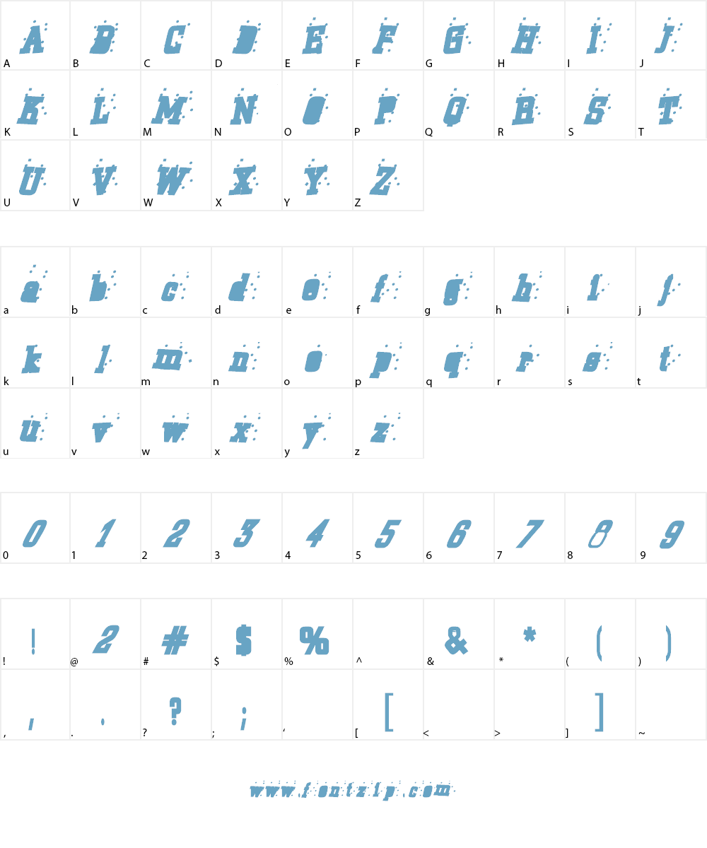 Barb's Typewriter Font Character